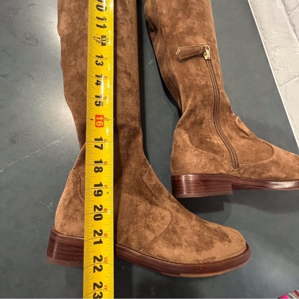 NWT Antonio Melani sz 6 Aleenna brown microsuede OTK boots - Picture 10 of 16